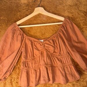 Women's Rust Off-Shoulder Top